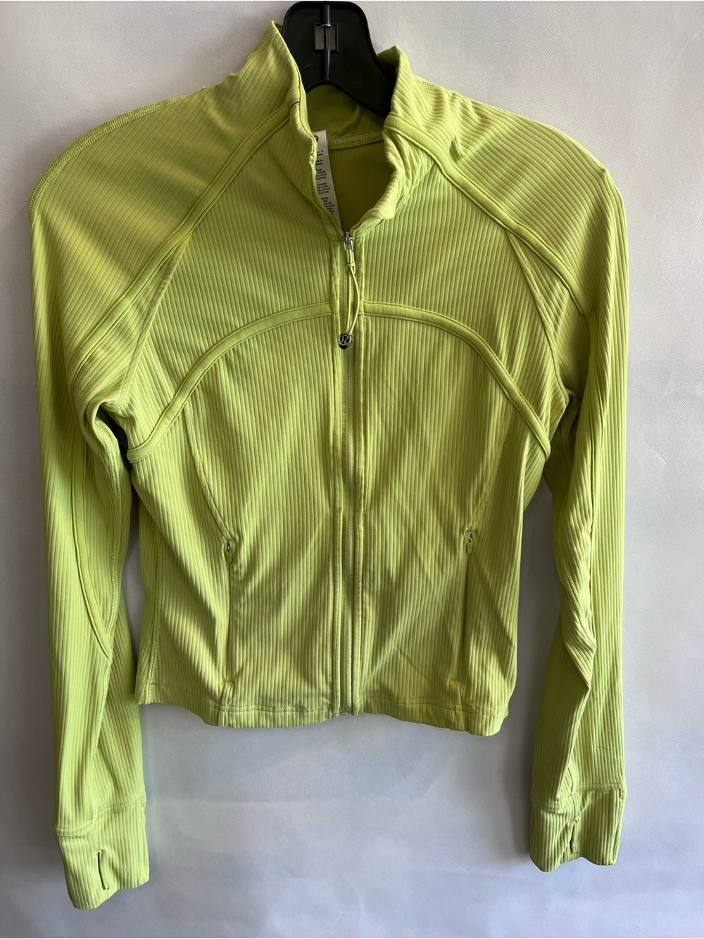 Lululemon Cropped Ribbed Define Lime Green Jacket
